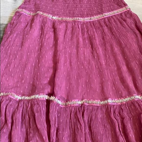Free People Ella Midi Tiered Skirt Sugar Plum - Picture 3 of 8